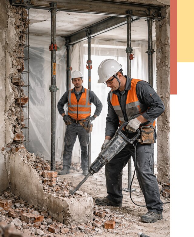 Снос несущих стен в Апатитах от 10631 руб. — демонтаж несущей стены под ключ | ОТДЕЛОЧНИК-Птт