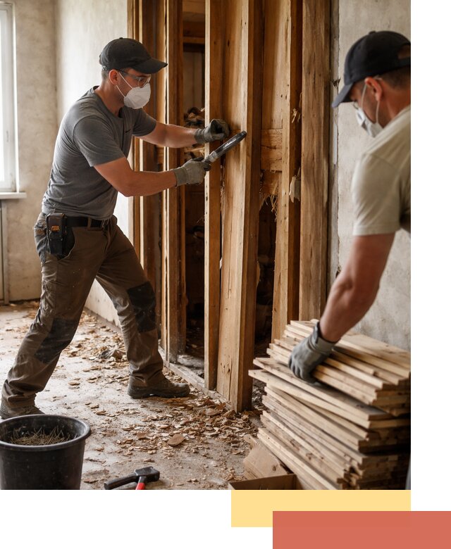 Демонтаж деревянных перегородок в Апатитах быстро и аккуратно