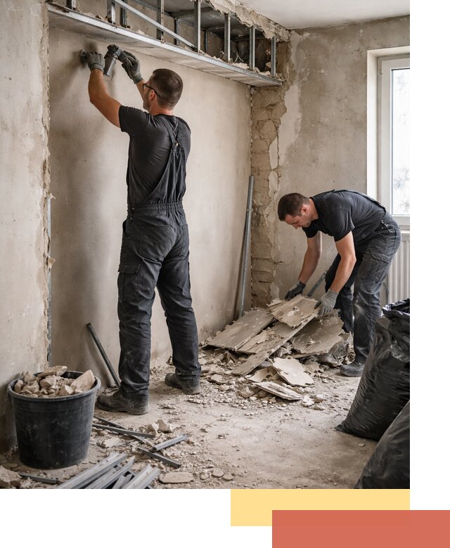 Демонтаж короба из гипсокартона в Апатитах быстро и аккуратно