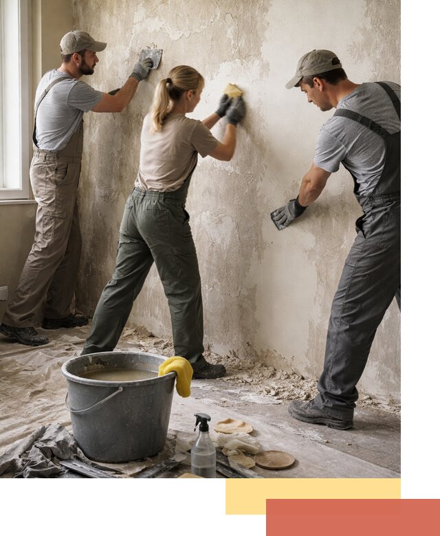 Очистка стен от клея и грунтовки в Апатитах качественно и быстро