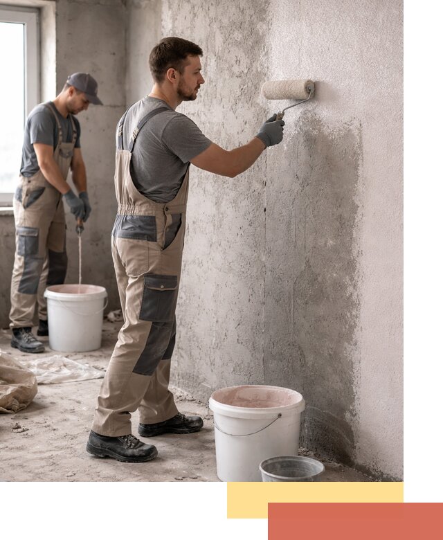 Нанесение бетоноконтакта на стены в Апатитах для последующей отделки