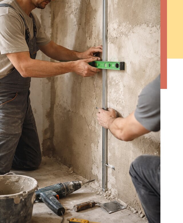 Установка штукатурных маяков в Апатитах от 7260 руб. — быстро и недорого | ОТДЕЛОЧНИК-Птт