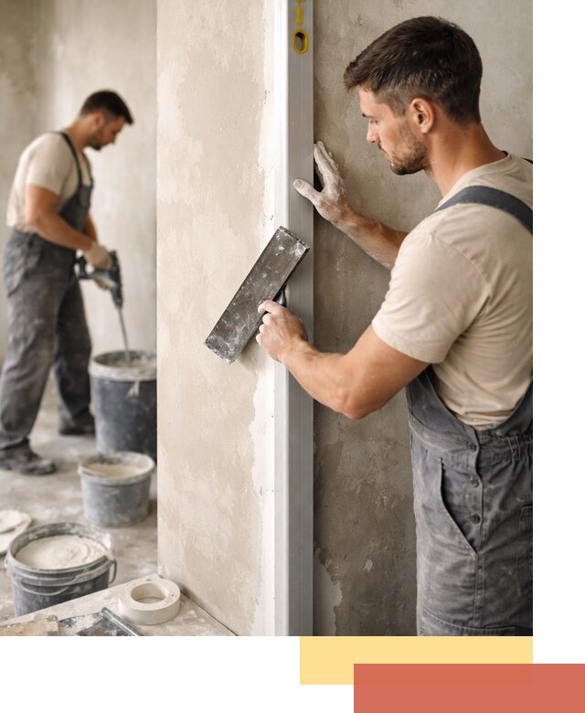 Выведение углов стен в Апатитах: монтаж и оштукатуривание