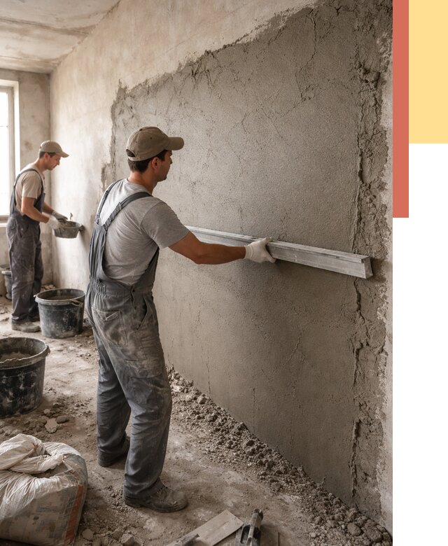 Цементная штукатурка стен в Апатитах от 4667 руб/м2 — быстро и недорого | ОТДЕЛОЧНИК-Птт