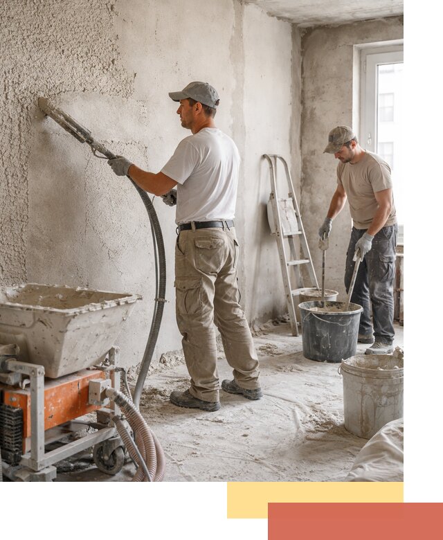 Машинная штукатурка стен в Апатитах — быстро и качественно