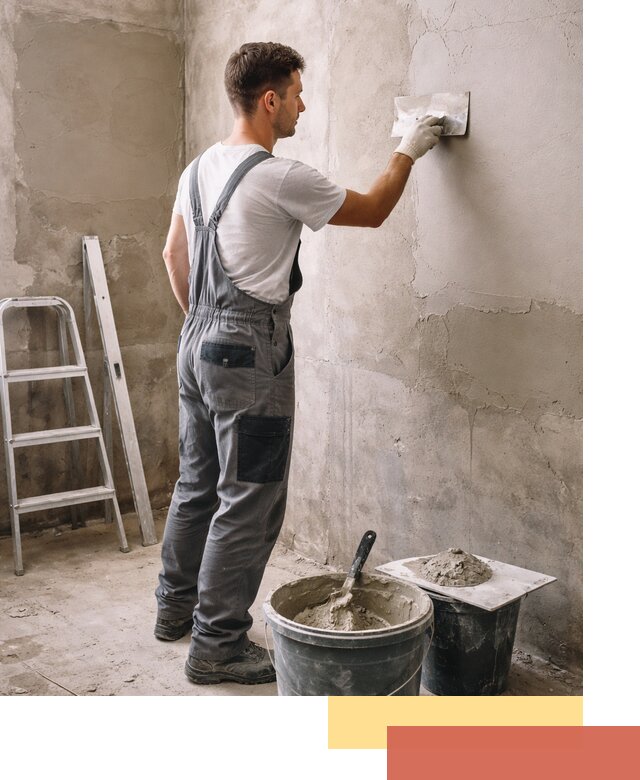 Штукатурка стен в ванной под ключ в Апатитах