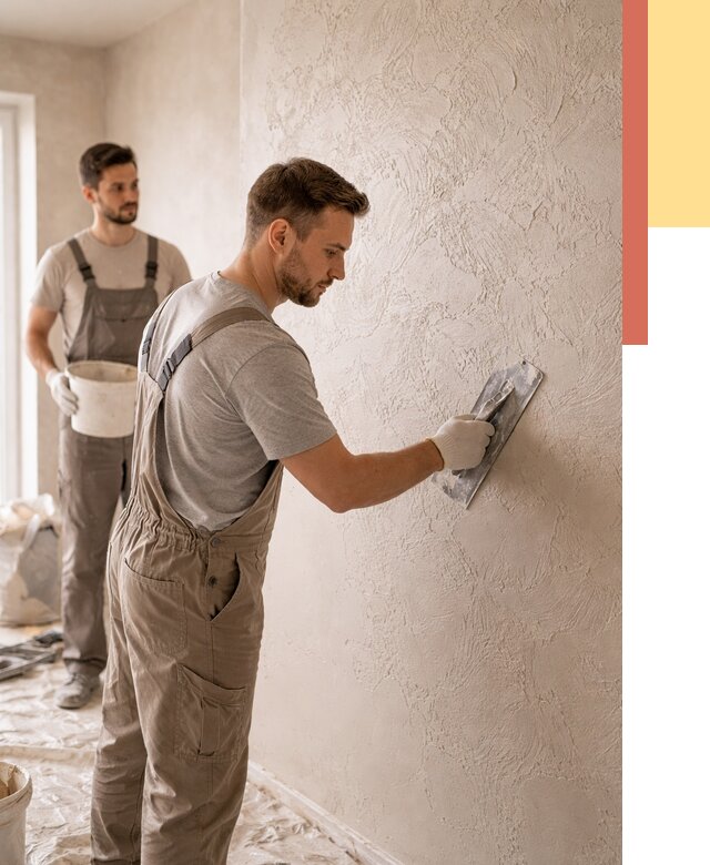 Фактурная штукатурка стен в Апатитах от 4356 руб./м² — заказать под ключ | ОТДЕЛОЧНИК-Птт