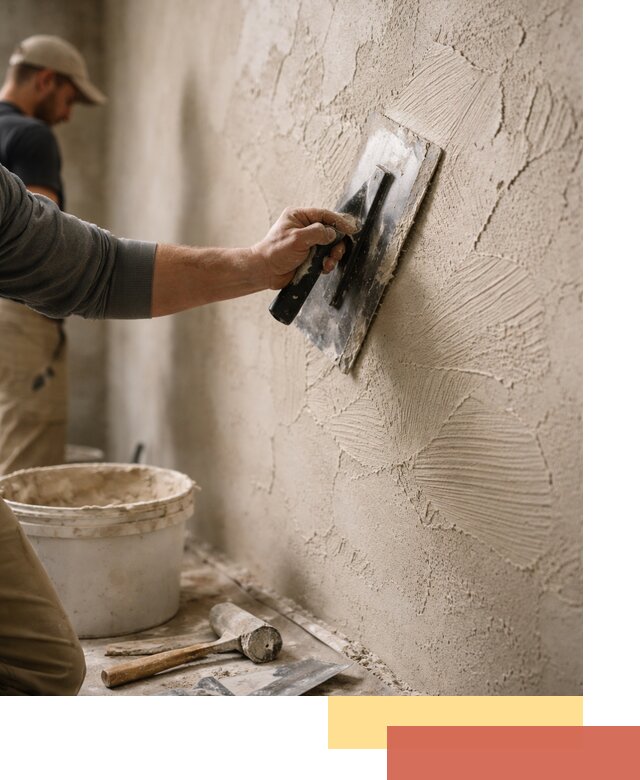 Фактурная штукатурка стен в Апатитах — монтаж, отделка, реставрация