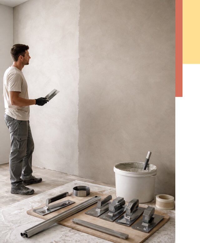 Нанесение микроцемента на стены в Апатитах от 3319 руб./м2 под ключ | ОТДЕЛОЧНИК-Птт