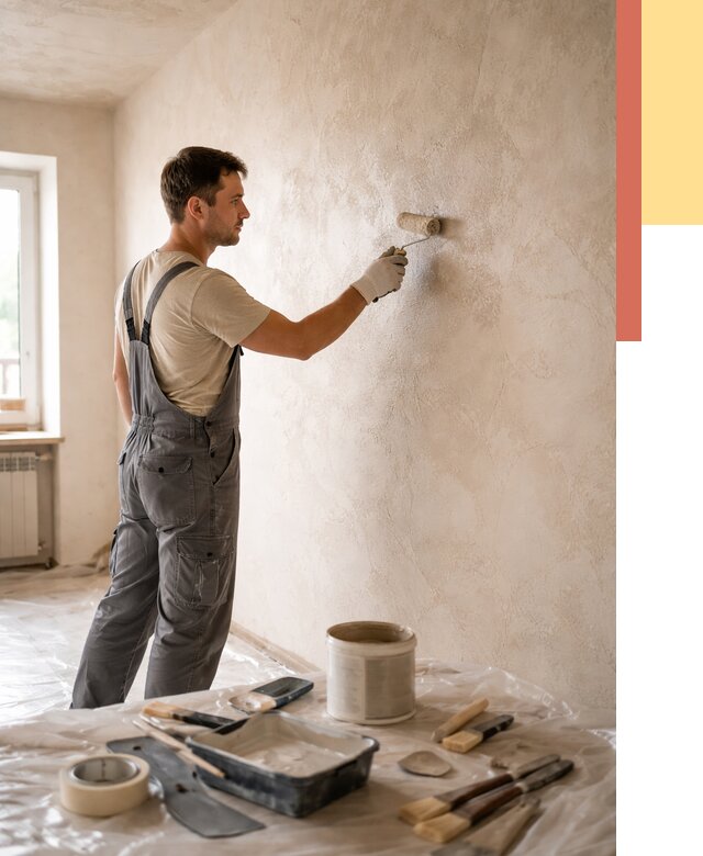 Нанесение лессирующей краски по декоративке в Апатитах от 1815 руб. | ОТДЕЛОЧНИК-Птт