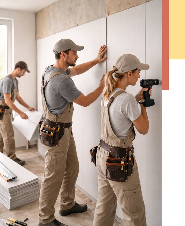 Монтаж ПВХ панелей на стены в Апатитах от 467 руб/м2 — быстро и недорого | ОТДЕЛОЧНИК-Птт