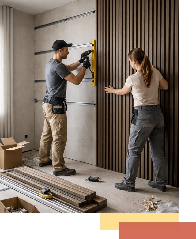 Монтаж реечных панелей на стены в Апатитах