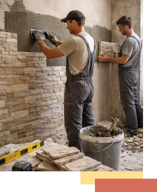 Монтаж искусственного камня в Апатитах — облицовка стен и фасадов