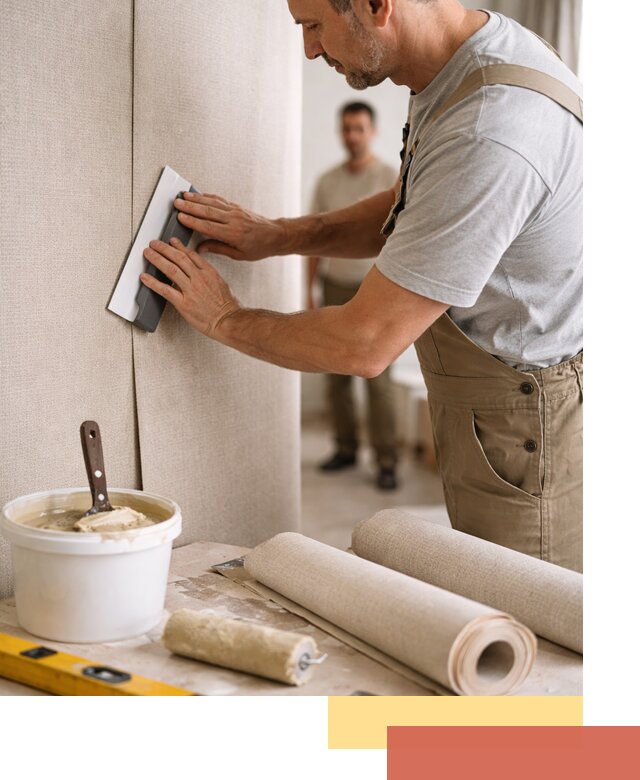 Поклейка текстильных обоев в Апатитах профессионально и аккуратно