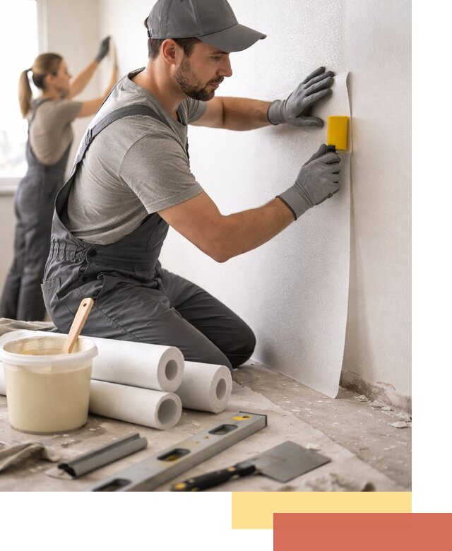 Поклейка стеклообоев профессионально в Апатитах