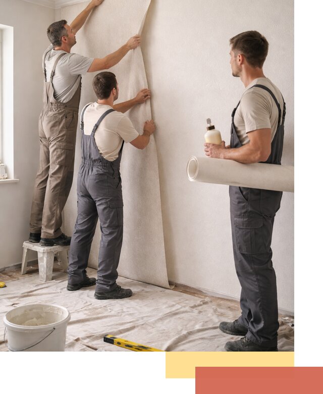 Оклейка стен обоями в Апатитах — качественно и профессионально