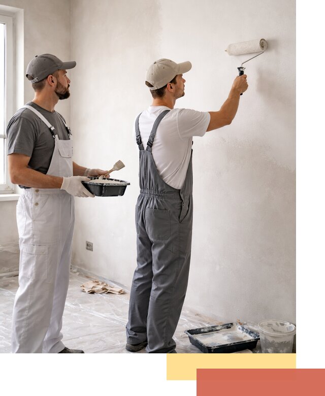 Покраска стен водоэмульсионной краской в Апатитах