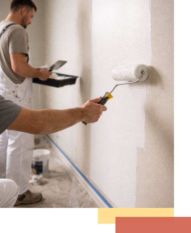 Покраска стен акриловой краской профессионально в Апатитах