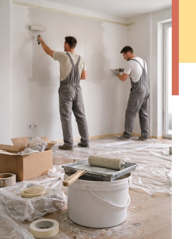 Покраска стен в квартире в Апатитах от 2593 руб/м2 — быстро и недорого | ОТДЕЛОЧНИК-Птт