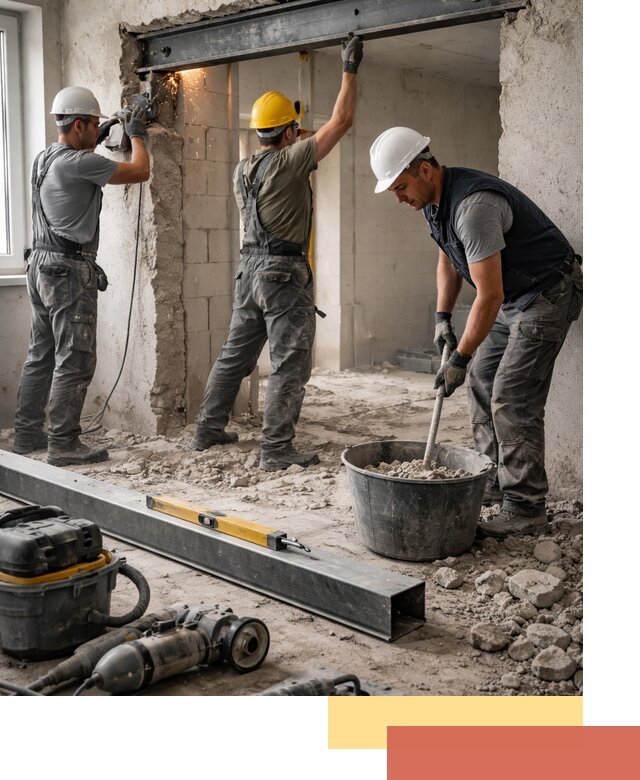 Создание проемов в стенах и несущих конструкциях в Апатитах