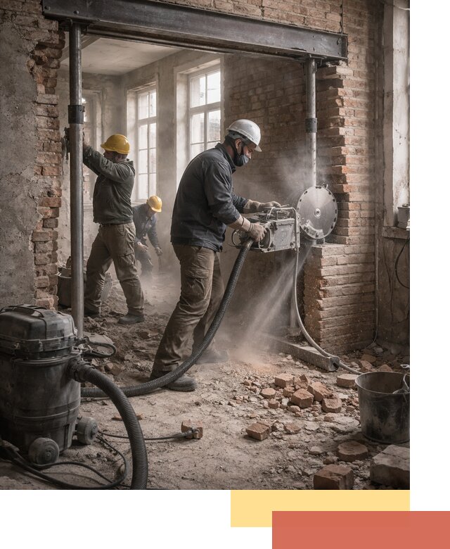 Прорезка проема в стене под дверной или оконный проем в Апатитах