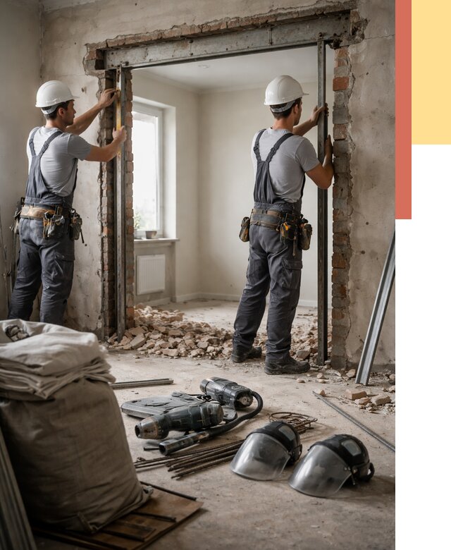 Расширение дверного проема в Апатитах от 12965 руб. под ключ | ОТДЕЛОЧНИК-Птт