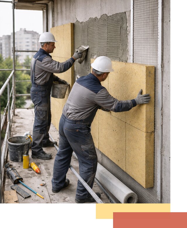 Утепление стен зданий и домов в Апатитах качественно и надежно