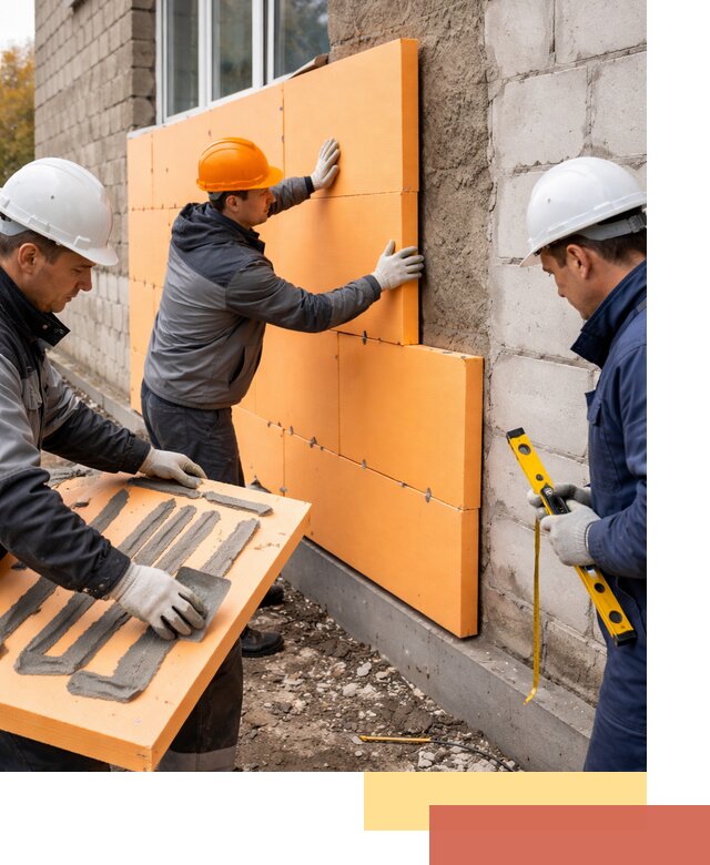 Утепление фасада пеноплексом под ключ в Апатитах