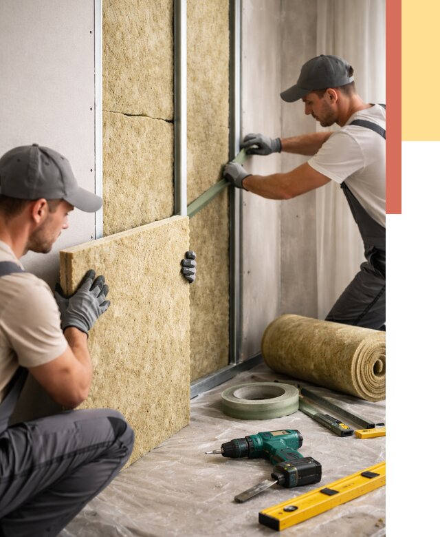 Шумоизоляция стен в Апатитах под ключ от 1919 руб. | ОТДЕЛОЧНИК-Птт