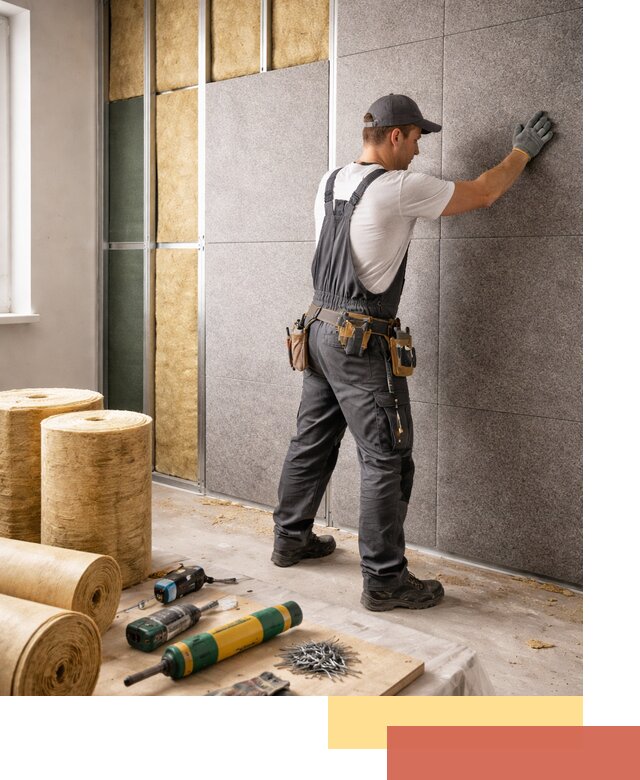 Профессиональная шумоизоляция стен в Апатитах для квартиры и офиса