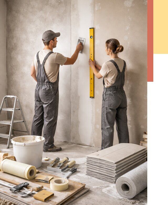 Отделка стен в Апатитах от 1556 руб/м² — недорого, быстро, под ключ | ОТДЕЛОЧНИК-Птт