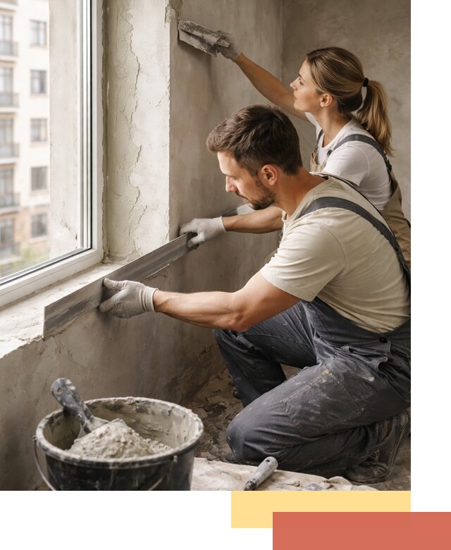 Штукатурка откосов дверей и окон профессионально в Апатитах