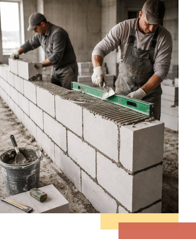 Кладка перегородок из газобетона в Апатитах быстро и качественно