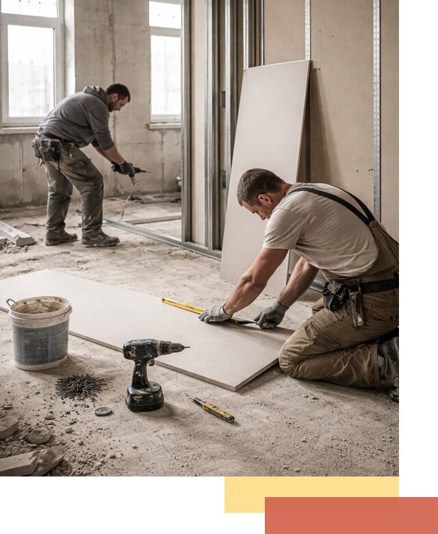 Кладка перегородок из ПГП под ключ в Апатитах