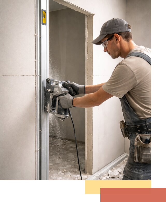 Устройство дверного проема в перегородке в Апатитах