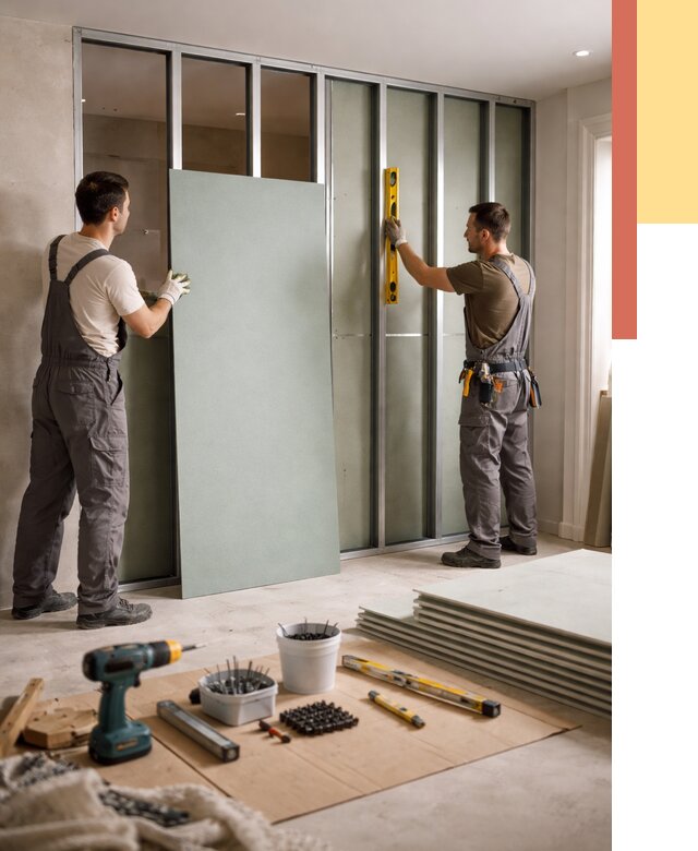 Перегородка из влагостойкого гипсокартона в Апатитах от 4979 руб. — монтаж под ключ | ОТДЕЛОЧНИК-Птт