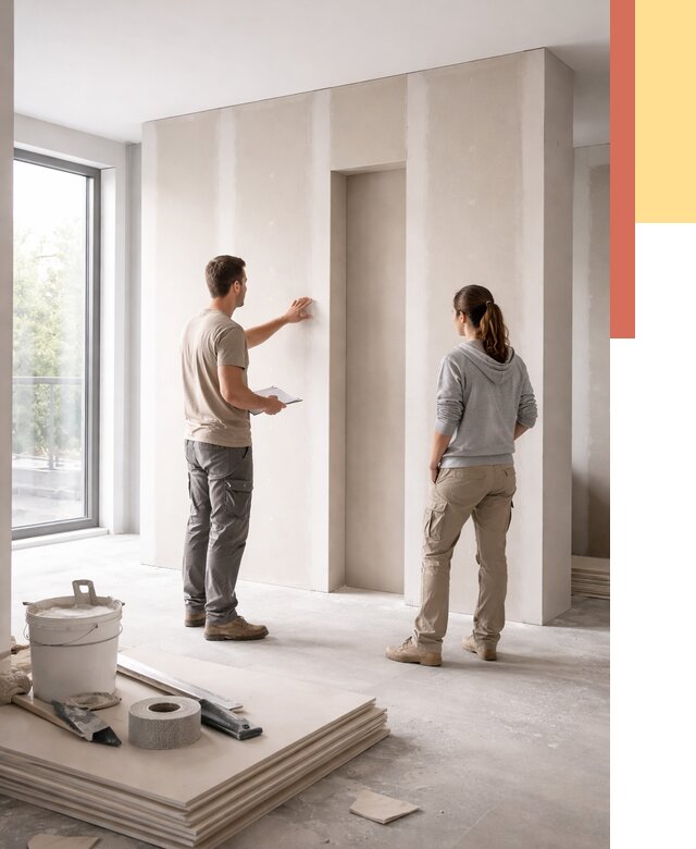 Зонирующая перегородка из гипсокартона в Апатитах от 2904 руб. под ключ | ОТДЕЛОЧНИК-Птт