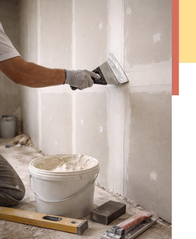 Шпаклевка перегородок из гипсокартона в Апатитах от 2593 руб. — услуги ОТДЕЛОЧНИК-Птт