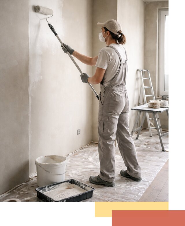 Покраска перегородок из гипсокартона в Апатитах качественно и недорого