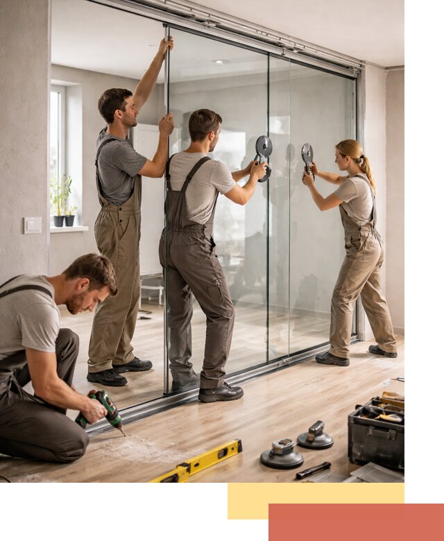 Изготовление стеклянных перегородок на заказ в Апатитах