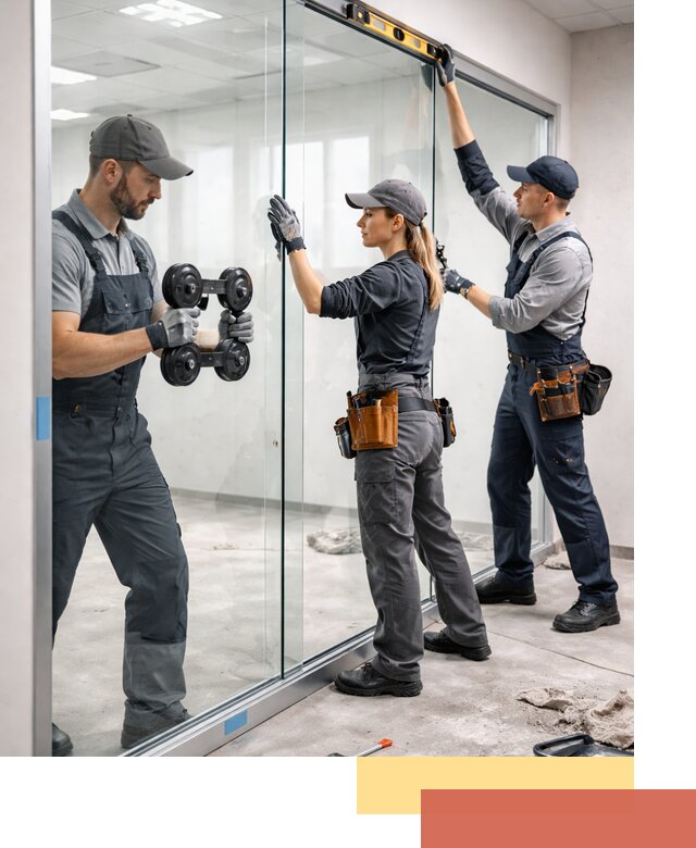 Профессиональный монтаж стеклянных перегородок в Апатитах