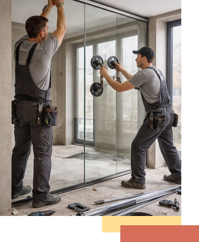 Цельностеклянные перегородки под ключ в Апатитах