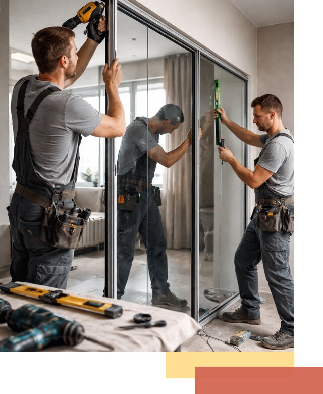 Каркасные стеклянные перегородки под ключ в Апатитах