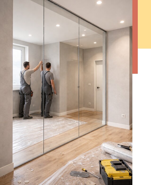 Безрамные стеклянные перегородки в Апатитах — монтаж от 9853 руб. | ОТДЕЛОЧНИК-Птт