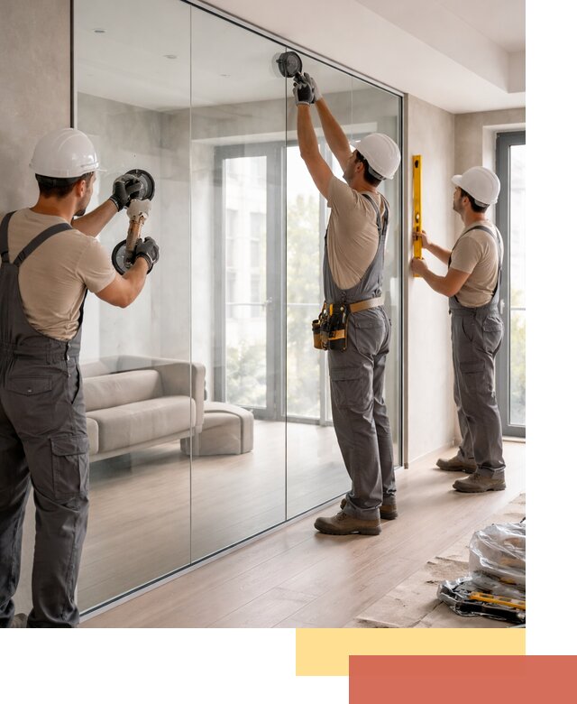 Перегородки из закаленного стекла в Апатитах для офисов и квартир