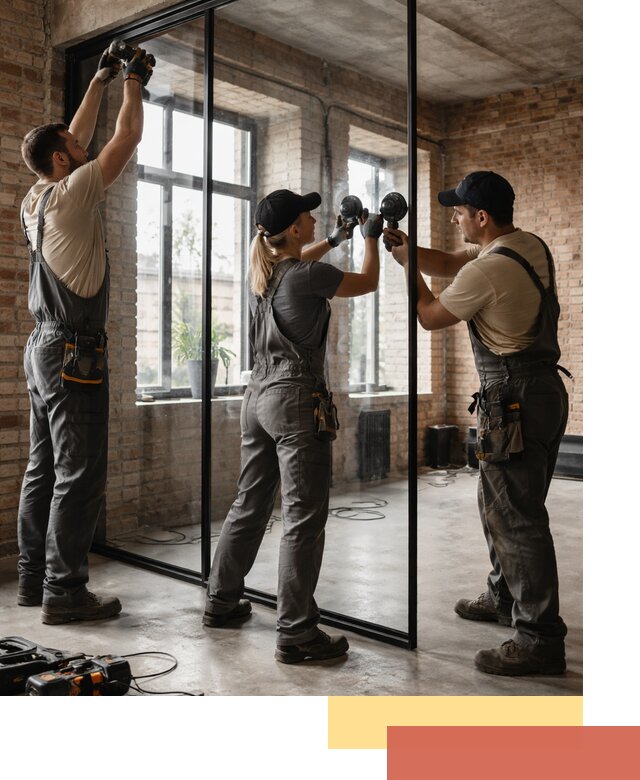 Стеклянные перегородки лофт — изготовление и монтаж в Апатитах