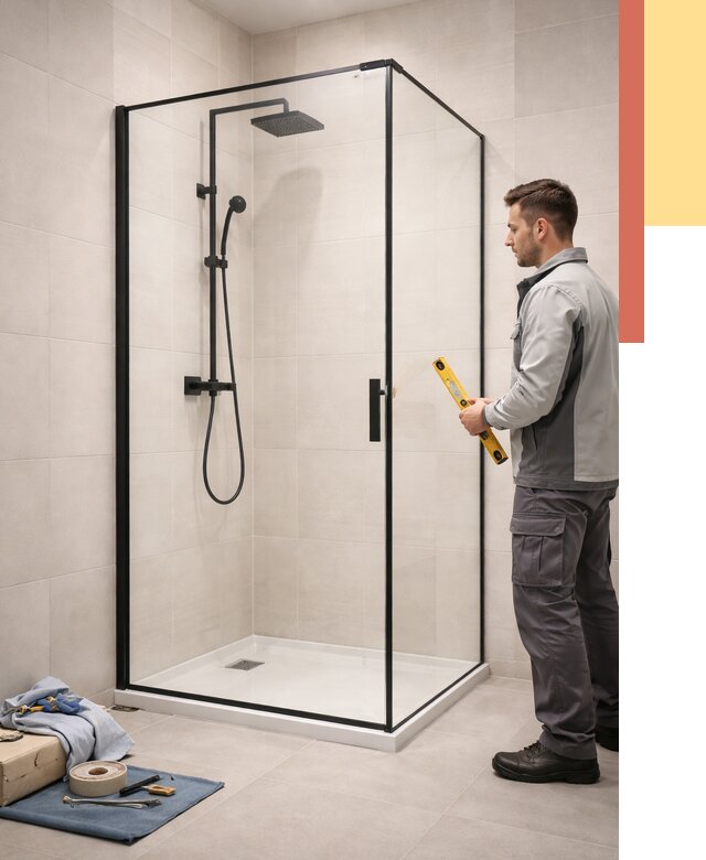 Стеклянные перегородки для душа в Апатитах от 12965 руб. | Монтаж под ключ — ОТДЕЛОЧНИК-Птт