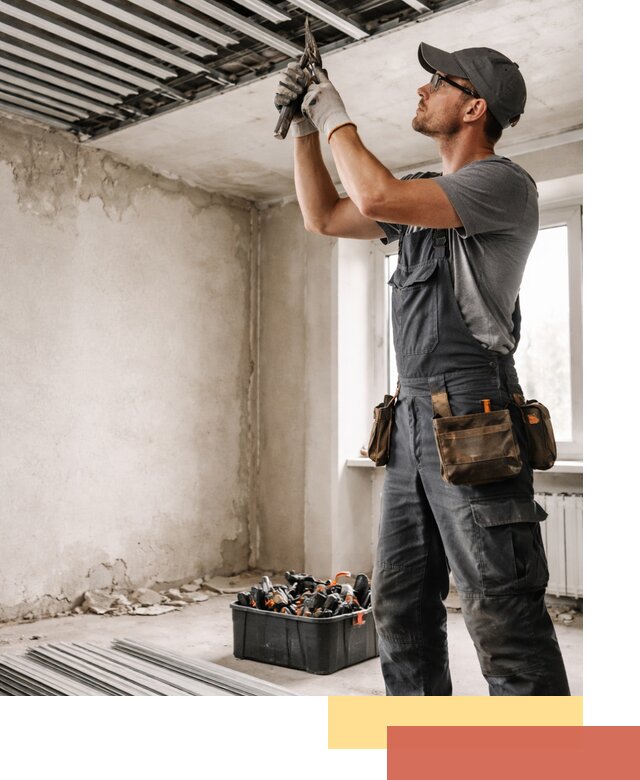 Демонтаж реечного потолка в Апатитах быстро и аккуратно