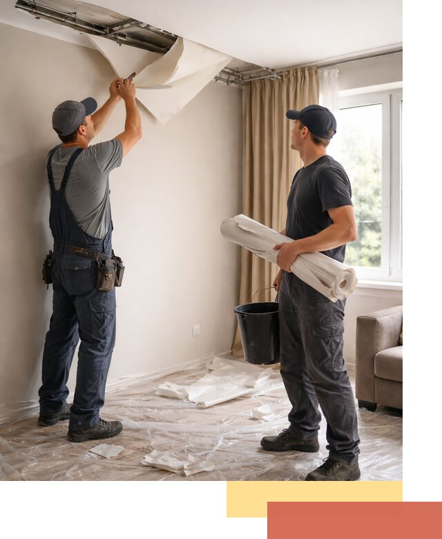 Демонтаж натяжного потолка в Апатитах быстро и аккуратно