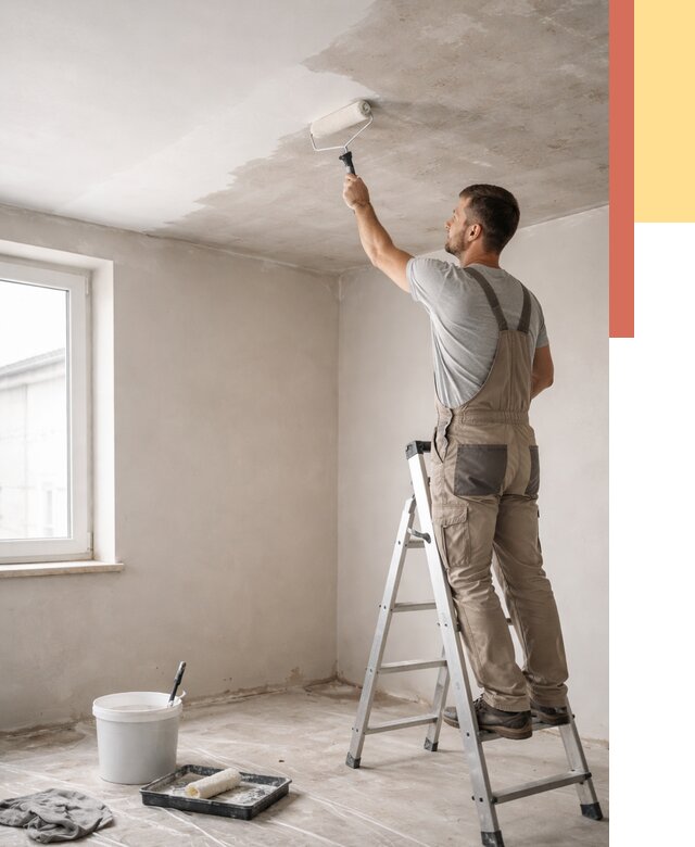 Грунтовка потолка в Апатитах от 2593 руб. — быстро и недорого | ОТДЕЛОЧНИК-Птт